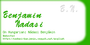 benjamin nadasi business card