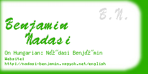 benjamin nadasi business card